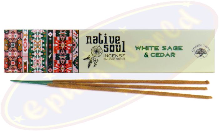 Green Tree Native Soul White Sage & Cedar Masala Räucherstäbchen