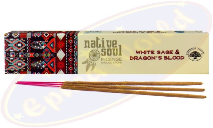 Green Tree Native Soul White Sage & Dragon`s Blood Masala Räucherstäbchen