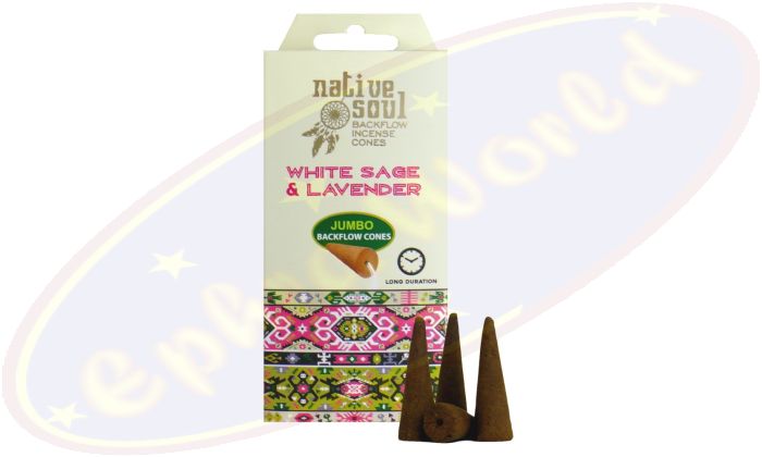 Green Tree Native Soul White Sage & Lavender Rückflussräucherkegel/Backflow Cones