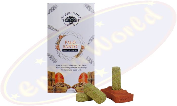 Green Tree Palo Santo Räucherbriketts 15 Stk. & Halter