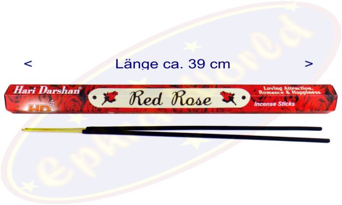 Hari Darshan Red Rose XL Räucherstäbchen Garten