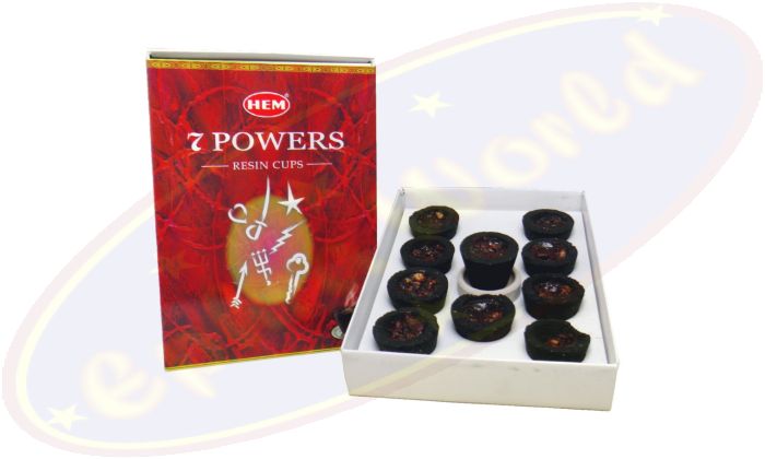 HEM Resin Cups 7 Powers Räucherkohletöpfchen