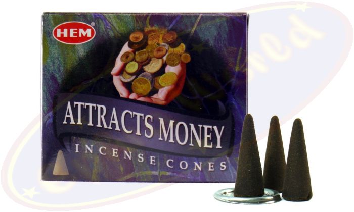 HEM Attracts Money Räucherkegel