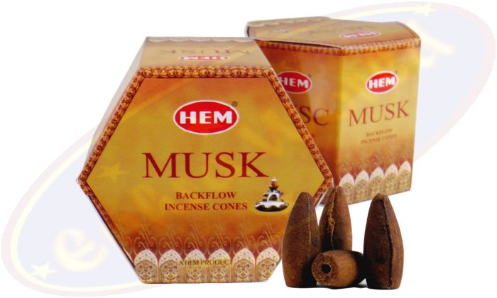 HEM Musk (Moschus) Backflow Cones Rückflussräucherkegel