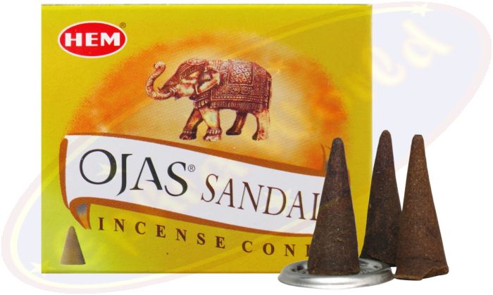 HEM Ojas Sandalwood (Sandelholz) Räucherkegel
