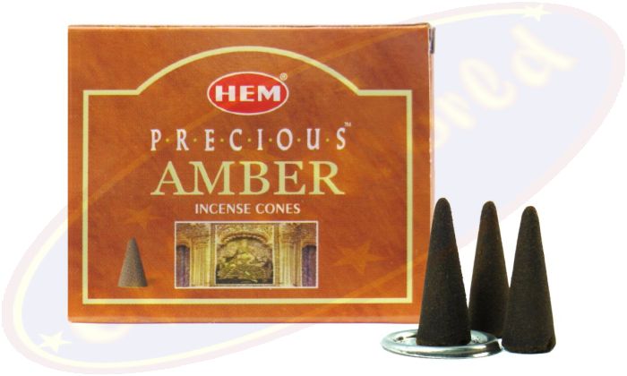 HEM Precious Amber (Bernstein) Räucherkegel