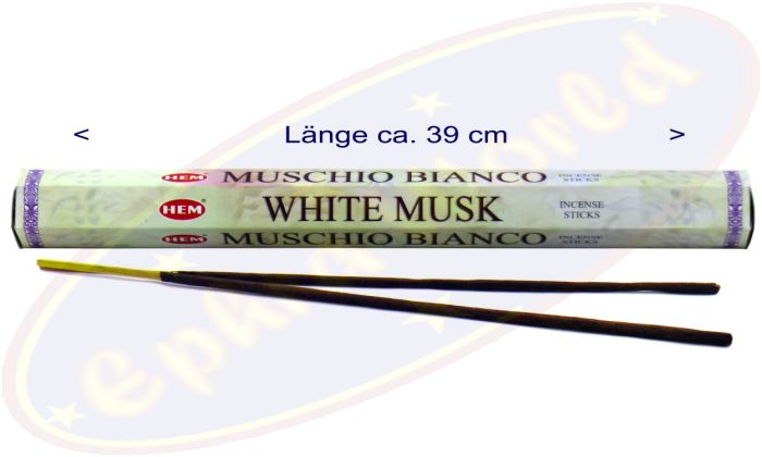 HEM White Musk/Weißer Moschus XL Räucherstäbchen