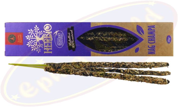 Herbio 100% Natural Smudge Räucherstäbchen Nag Champa