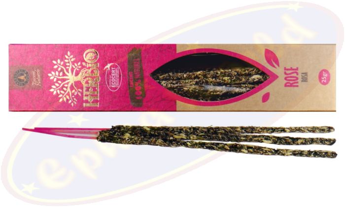 Herbio 100% Natural Smudge Räucherstäbchen Rose