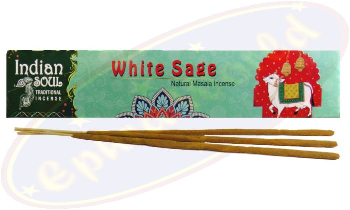 Indian Soul Natural Masala Räucherstäbchen White Sage