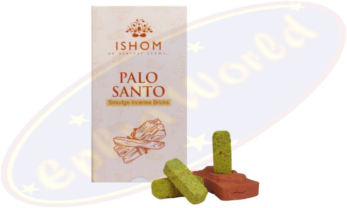 ISHOM Palo Santo Incense Bricks/Räucherbriketts 15 Stk. & Halter