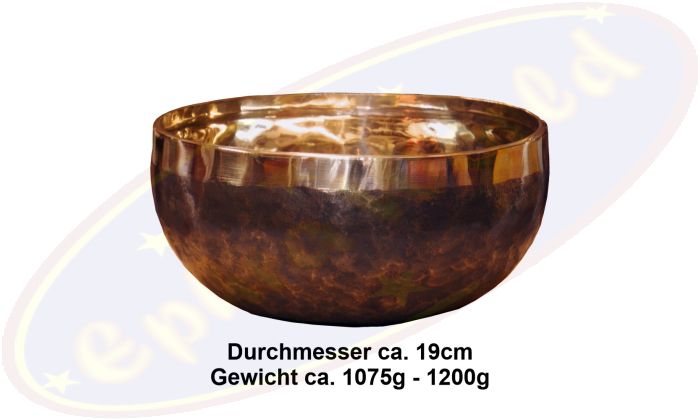 Klangschale Klanggold schwarz handgemacht Nepal NEO 262/18
