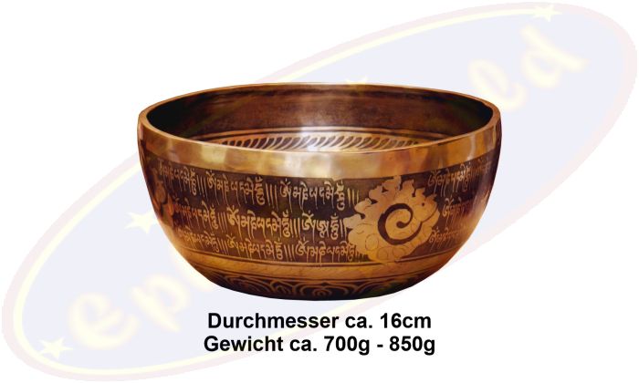 Klangschale Klanggold Tibet handgraviert NEO 286/16