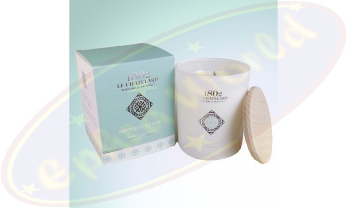 Le Chatelard 1802 Innocent Cotton Duftkerze 200g im Rauchglas