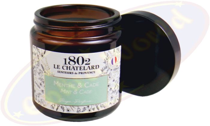 Le Chatelard 1802 vegane Duftkerze Minze & Zeder-Wacholder 80g