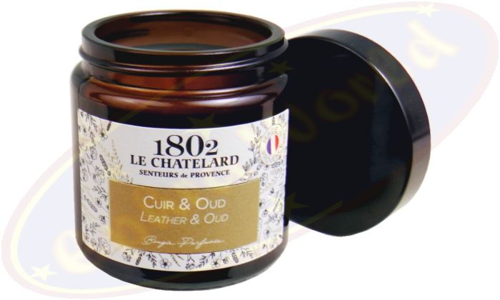 Le Chatelard 1802 vegane Duftkerze Leder & Oudh 80g