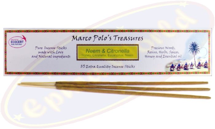 Marco Polo´s Treasures Neem Citronella Masala Räucherstäbchen 20g