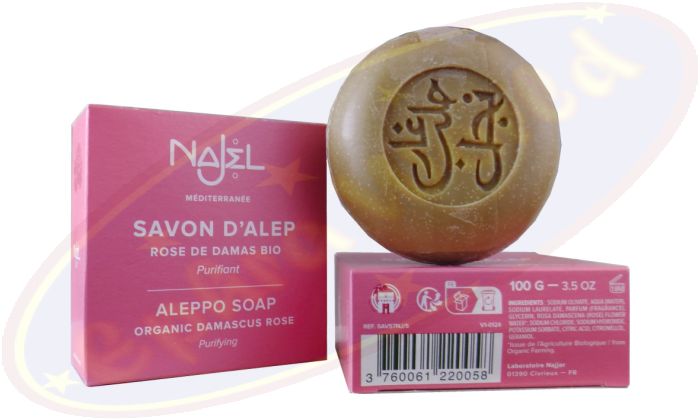 Aleppo Najel Bio Damaskus Rose Seife 100g