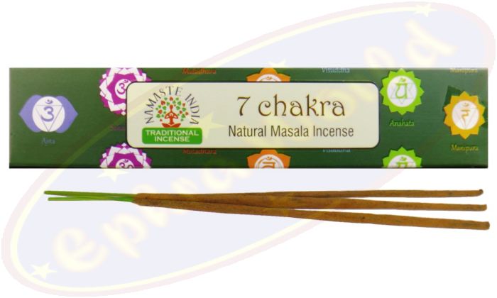 Namaste India Natural Masala Räucherstäbchen 7 Chakras