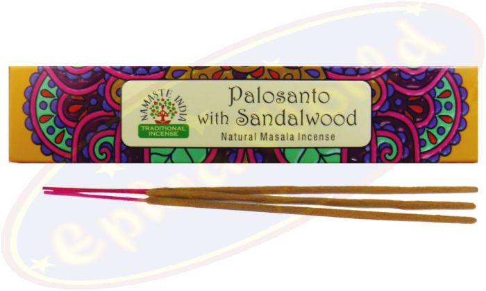 Namaste India Natural Masala Räucherstäbchen Palo Santo & Sandalwood