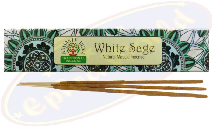Namaste India Natural Masala Räucherstäbchen White Sage