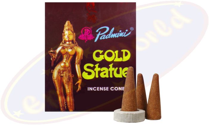 Padmini Gold Statue Räucherkegel