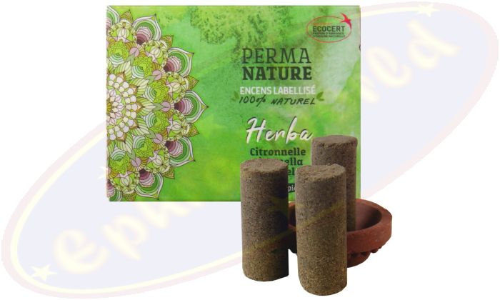 Perma Nature Lemon Grass kurze dicke Dhoop Sticks