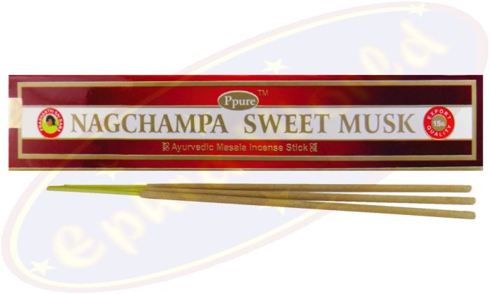 Ppure Nag Champa Sweet Musk Masala Räucherstäbchen