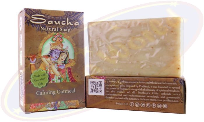 Prabhuji´s Gifts Pflegeseife Natural Calming Oatmeal (Hafer) 100g