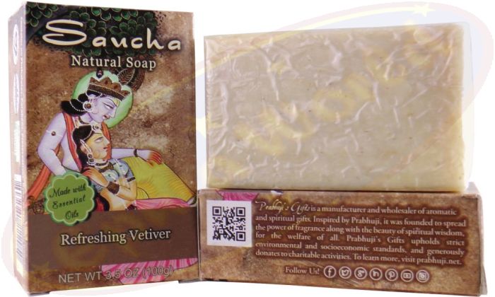 Prabhuji´s Gifts Pflegeseife Natural Refreshing Vetiver 100g