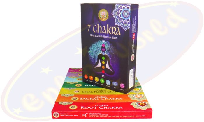 Pure Vibration 7 Chakra Masala Räucherstäbchen 7x15g Set