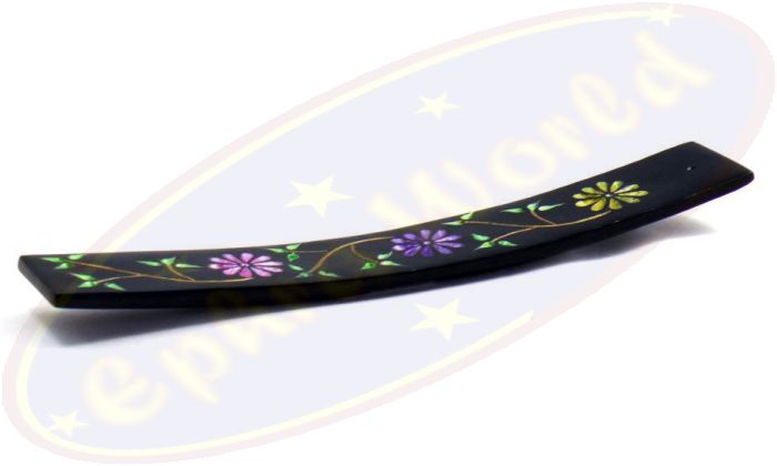 Räucherstäbchenhalter Ski Speckstein Blumenmotiv