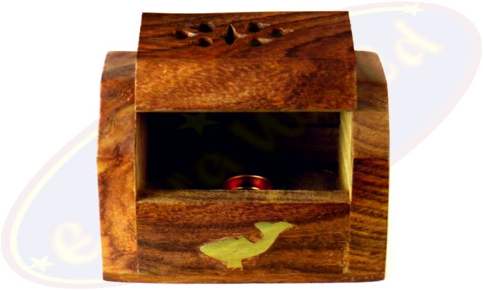 Räucherkegelbox Holz Motiv Delfin