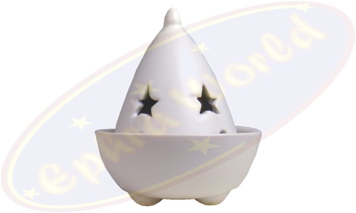 Räucherkegelbrenner Zauberhut weiß 9,5x8 cm