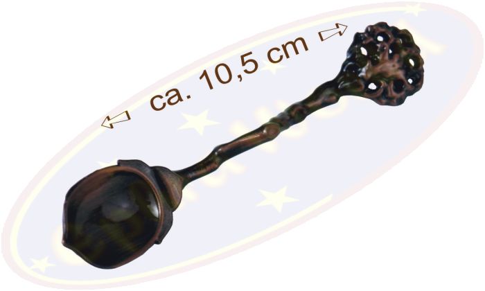 Räucherlöffel Metall kupferrot Baum des Lebens 10,5cm