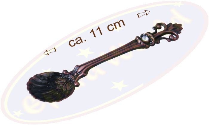Räucherlöffel Metall kupferrot Lotus 11cm