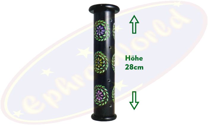 Räuchersäule/Räucherturm Speckstein Motiv Blumen 28cm