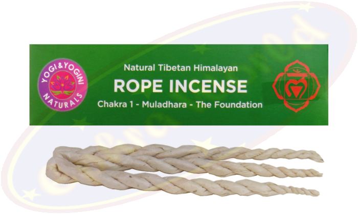 Natural Tibetan Himalayan Rope Incense/Räucherschnüre 1. Chakra