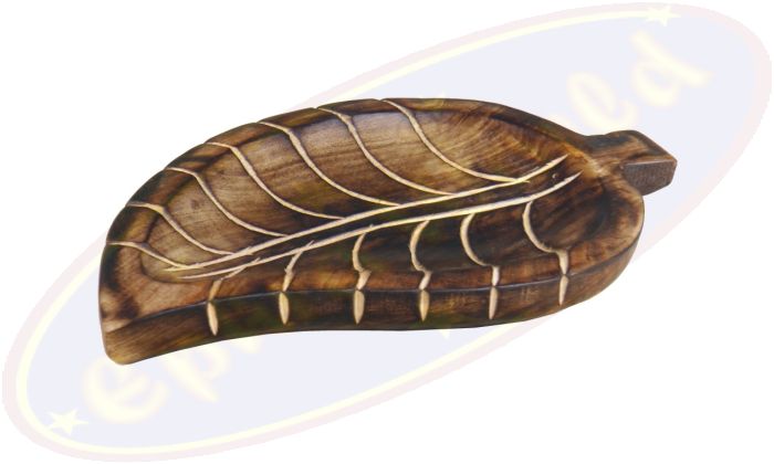 Räucherstäbchenhalter Blatt Holz groß 25cm