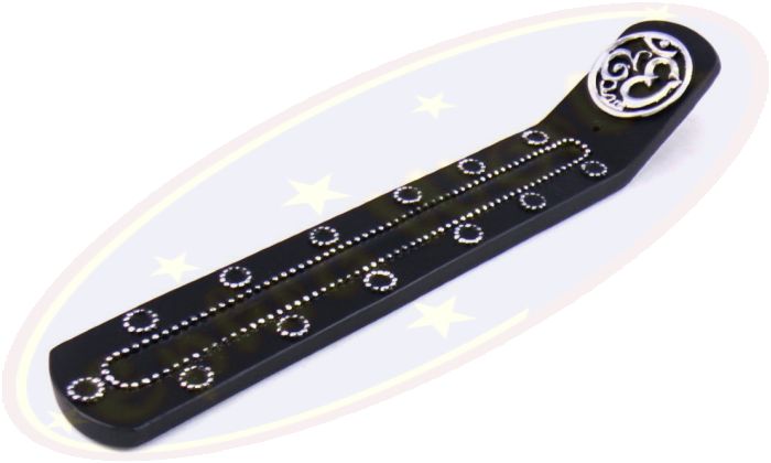 Räucherstäbchenhalter Brettchen Om Polyresin