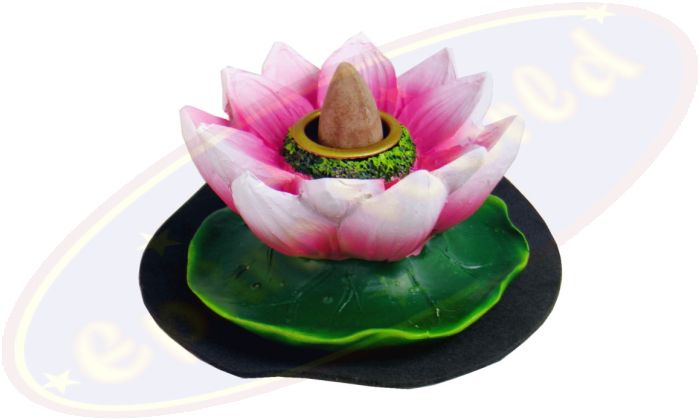 Rückflussräuchergefäß Lotus bunt