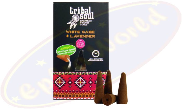 Hari Darshan Tribal Soul Backflow XL Rückfluss-Räucherkegel White Sage & Lavender