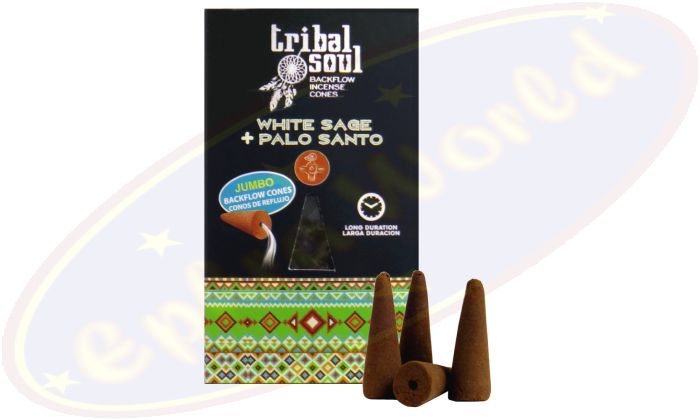 Hari Darshan Tribal Soul Backflow XL Rückfluss-Räucherkegel White Sage & Palo Santo