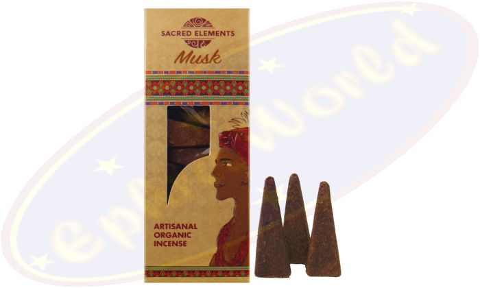 Sacred Elements Jumbo Organic Räucherkegel Musk/Moschus