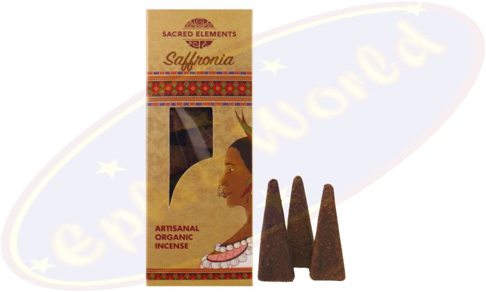 Sacred Elements Jumbo Organic Räucherkegel Saffronia