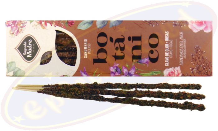 Sagrada Madre Botanico Clavo De Olor Rosas/Nelke Rosen Smudge Räucherstäbchen