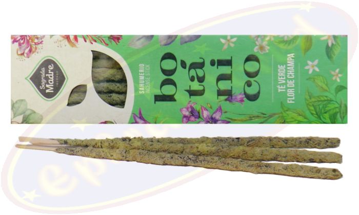 Sagrada Madre Botanico Te Verde Flor de Champa Smudge Räucherstäbchen