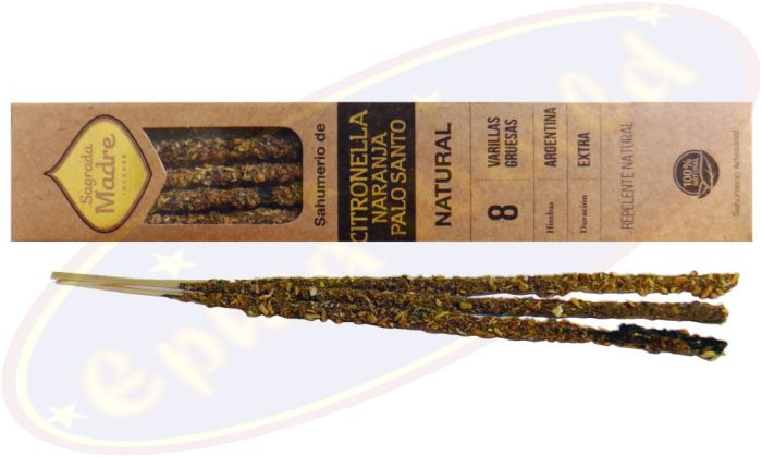 Sagrada Madre Natural Smudge Räucherstäbchen Citronella Orange Palo Santo