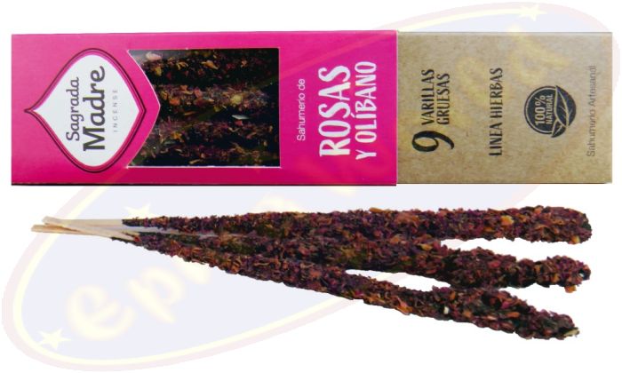 Sagrada Madre extra Premium Smudge Räucherstäbchen Rosen & Weihrauch