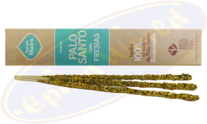 Sagrada Madre 100% Natural Smudge Räucherstäbchen Palo Santo & Freesien